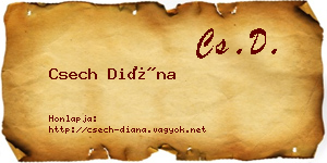 Csech Diána névjegykártya